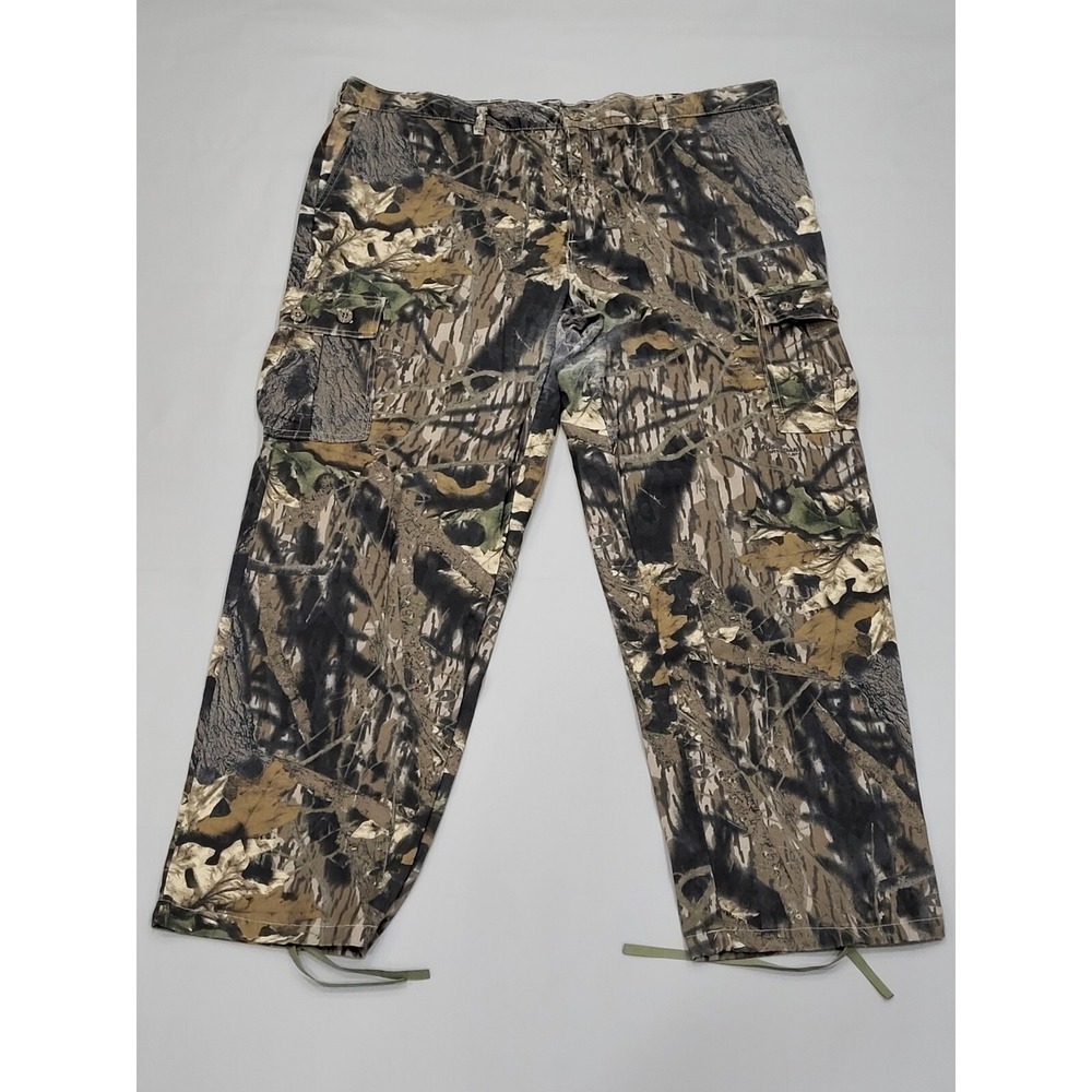 Vintage Mossy Oak Pants Men's 3XL Breakup Camo Hunting Adjustable Waist USA